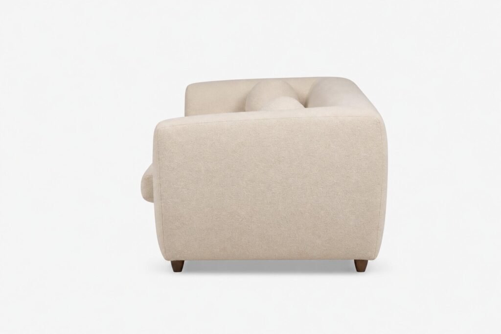 Ellis 4 Seater Couch LuxGuard Boucle Snowdown Nougat Side