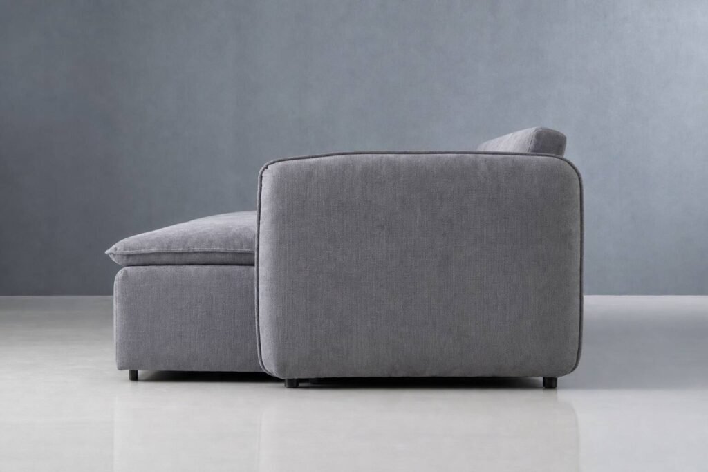 Hudson 3-Seater Sleeper Couch - Slate Side