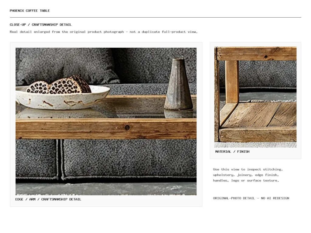 Phoenix Coffee Table Closeup