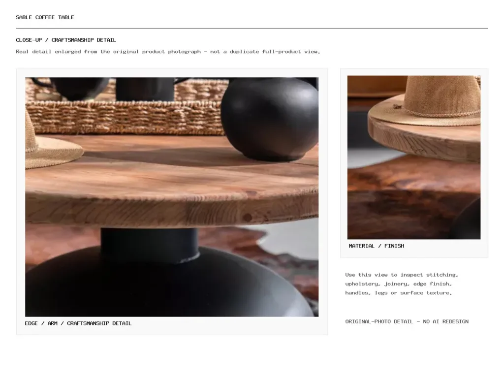 Sable Coffee Table Closeup