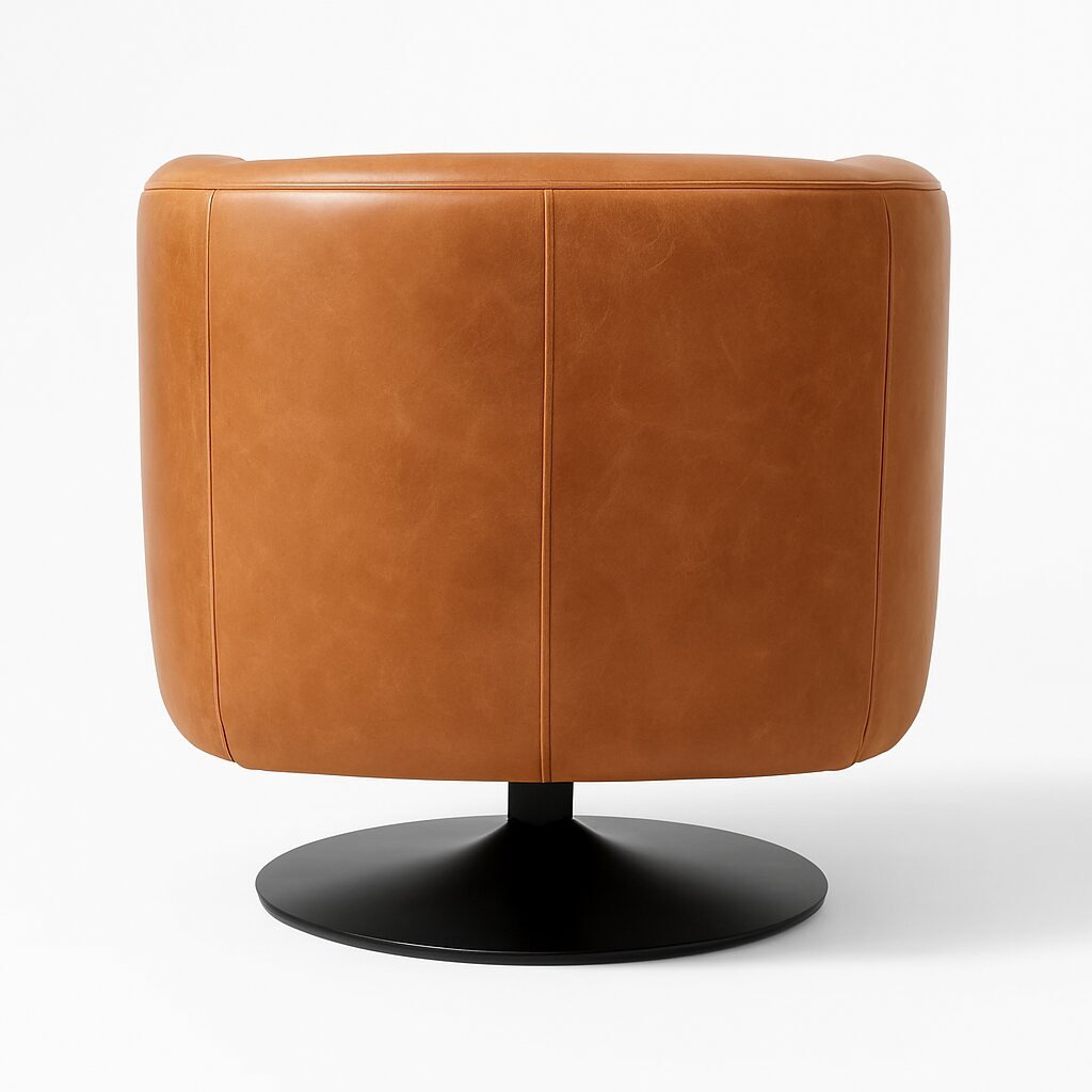 Bandit Leather Armchair - Tan Rear