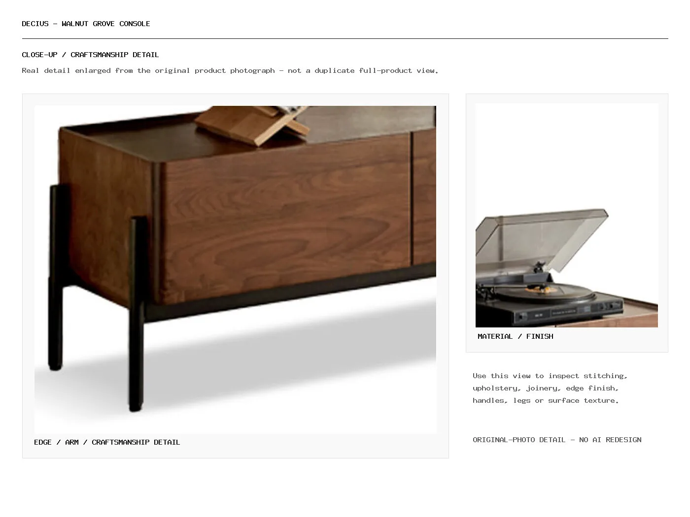 Decius – Walnut Grove Console Closeup