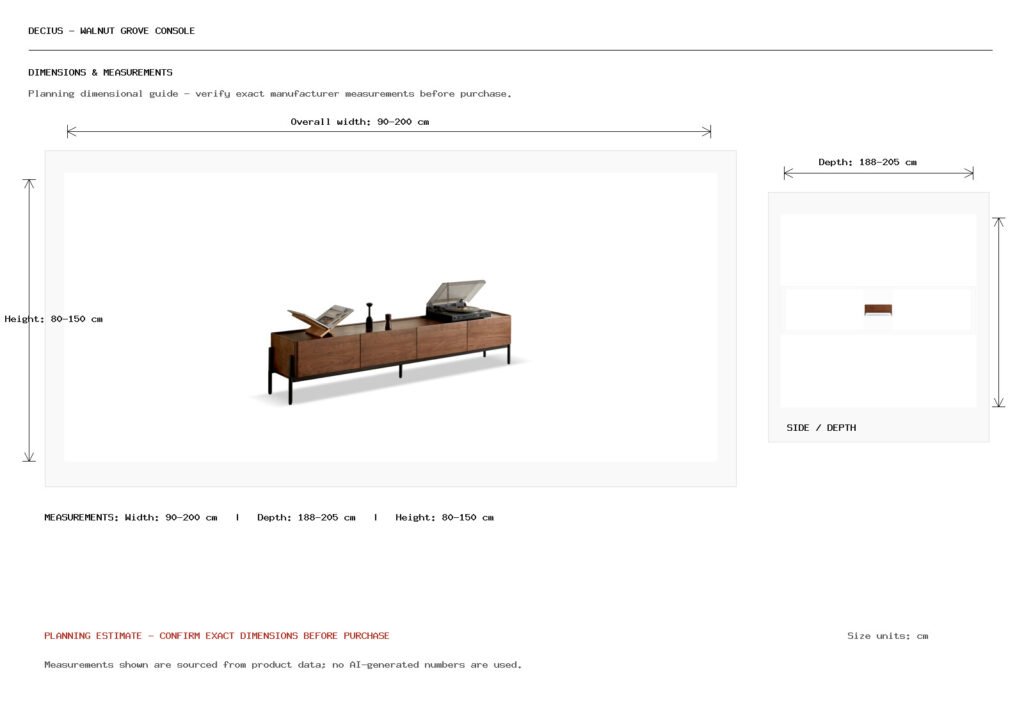 Decius – Walnut Grove Console Dimension