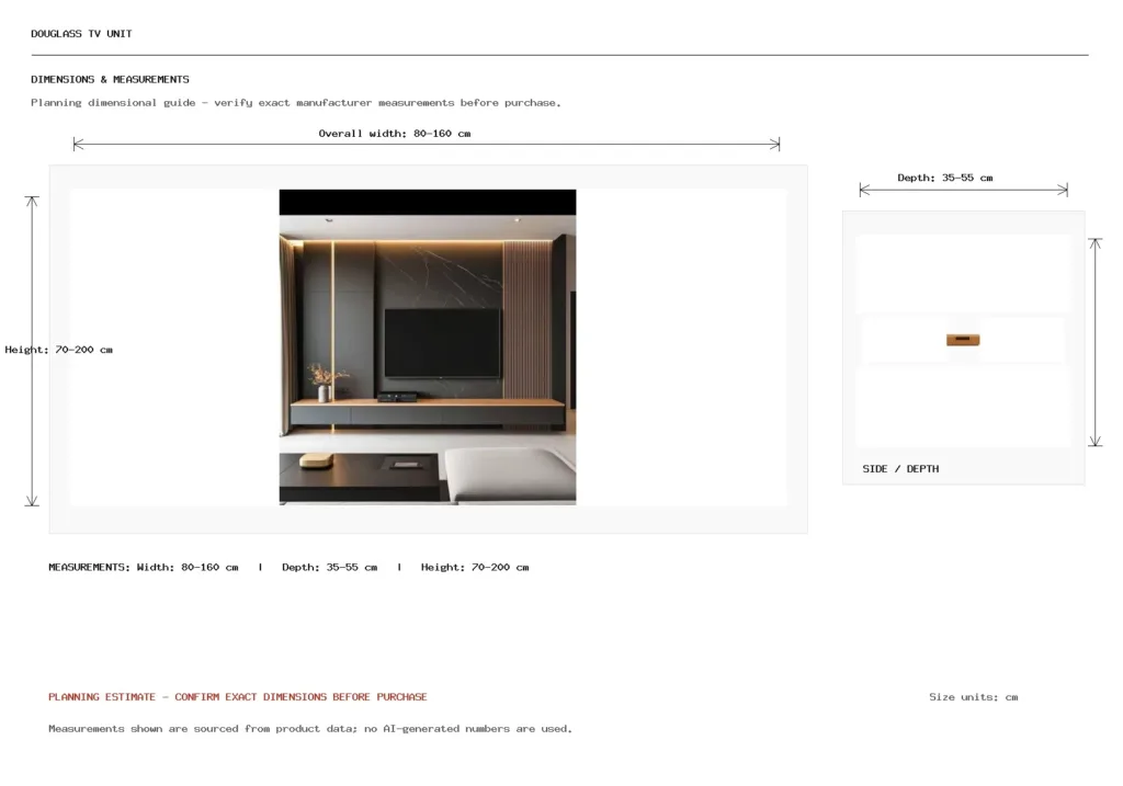 Douglass TV unit Dimension