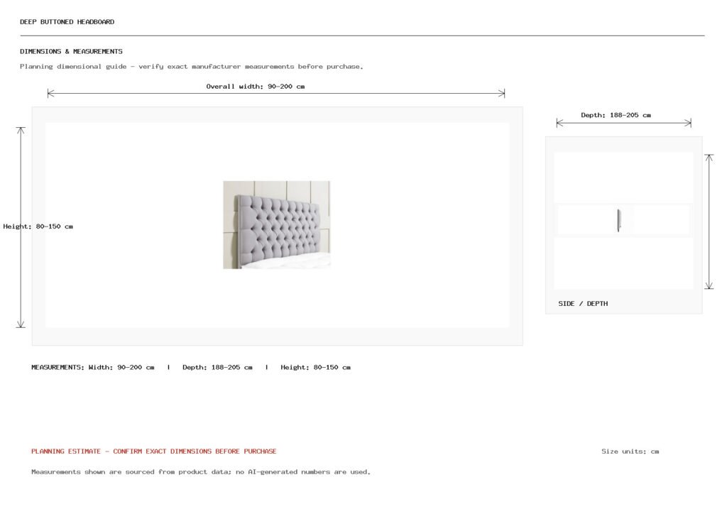 Deep Buttoned Headboard Dimension