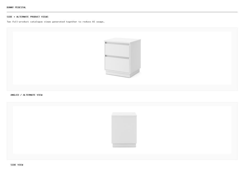 Bonny Pedestal angled alternate and side product views