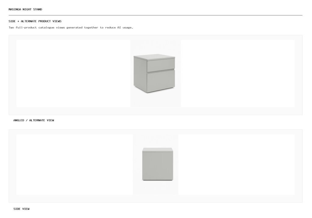 Masinga Night Stand angled alternate and side product views