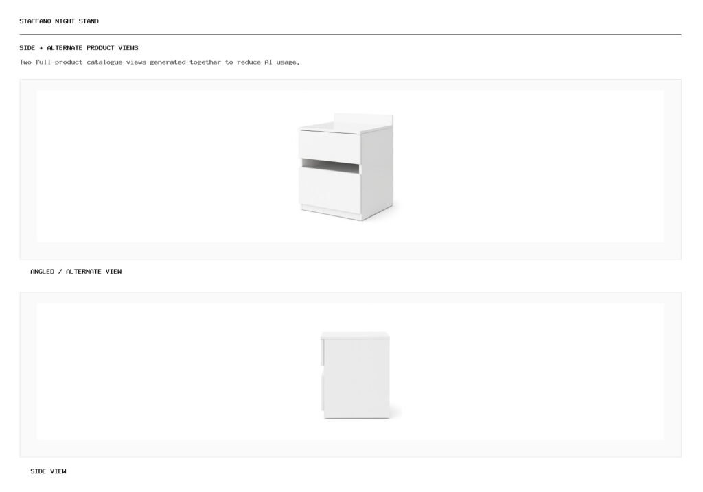 Staffano Night Stand angled alternate and side product views