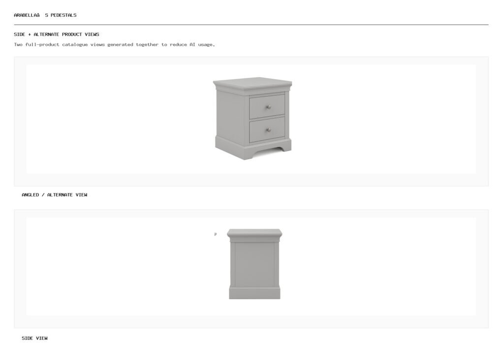Arabella’s Pedestals angled alternate and side product views