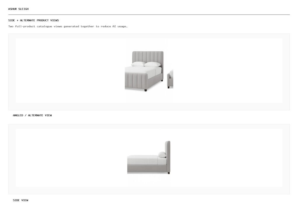 Ashur Sleigh angled alternate and side product views