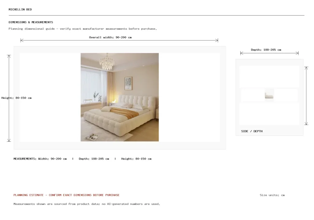 Michellin Bed Dimension