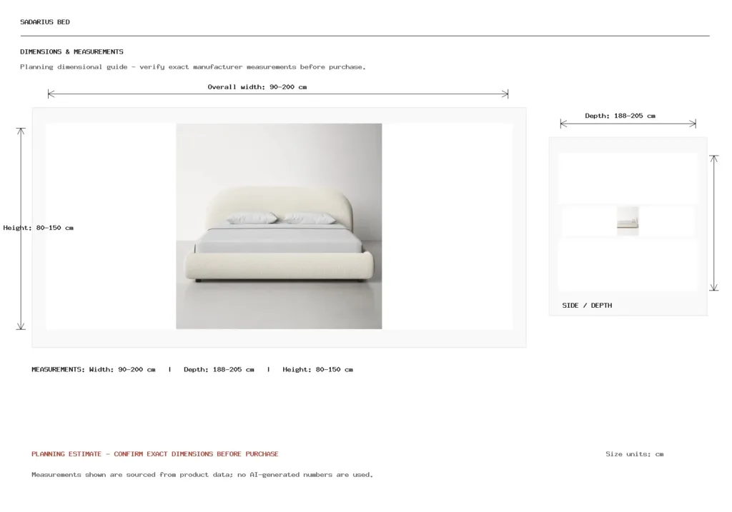 Sadarius Bed Dimension