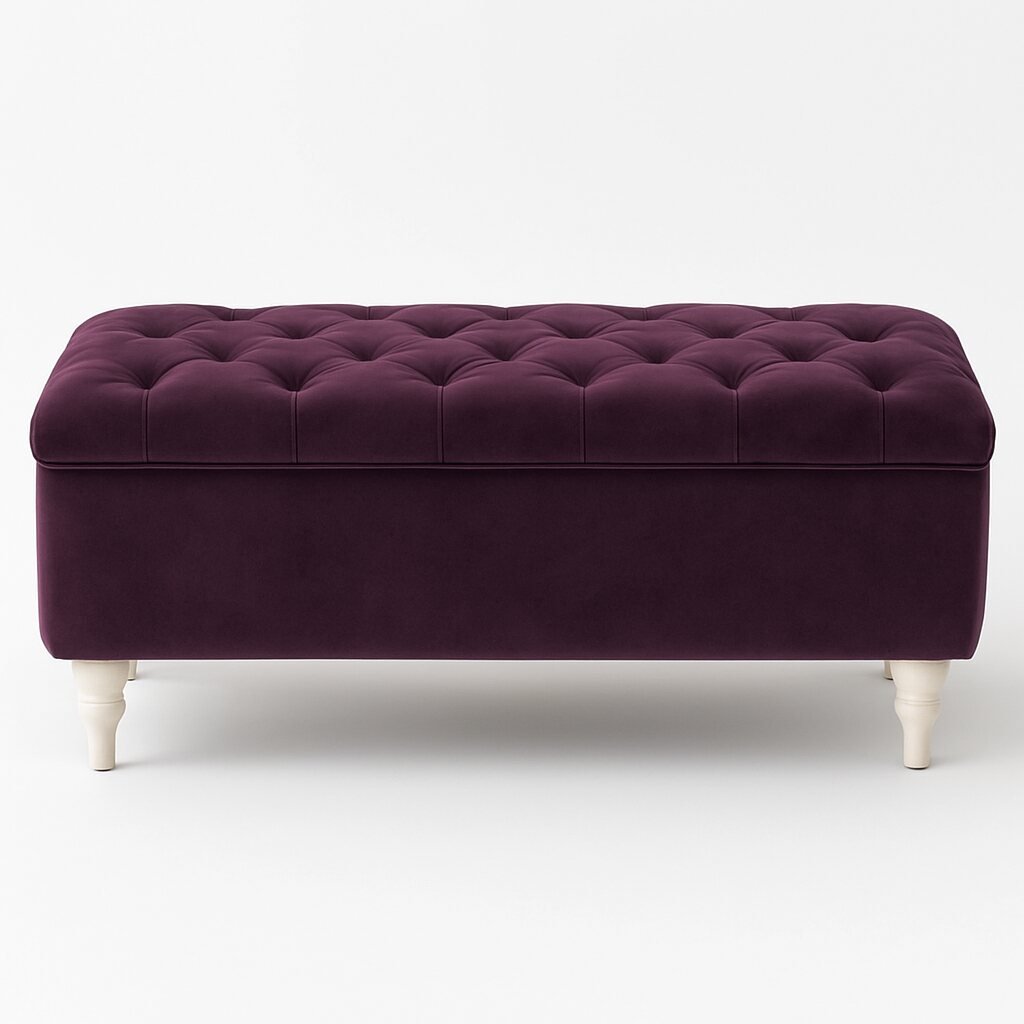 Long Buttoned Ottoman Rear