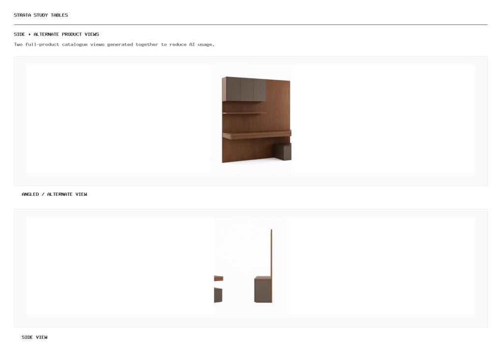 Strata Study Tables angled alternate and side product views