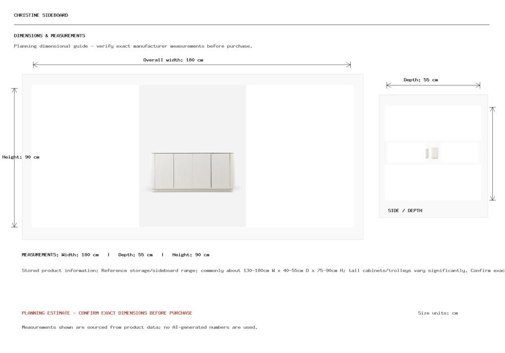Christine Sideboard Dimension