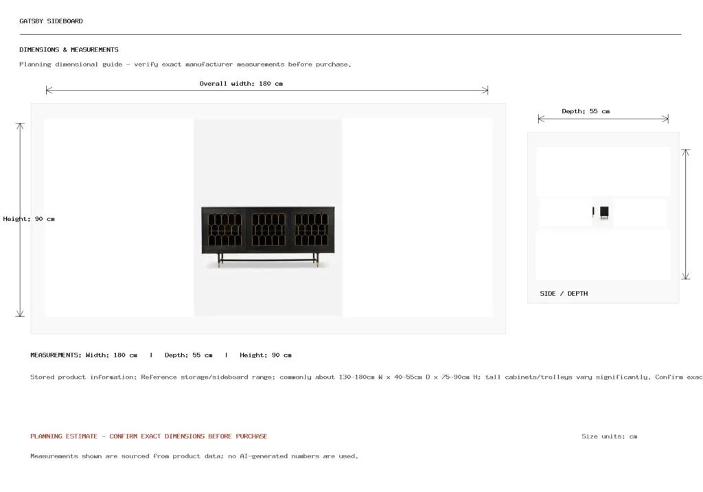 Gatsby Sideboard Dimension