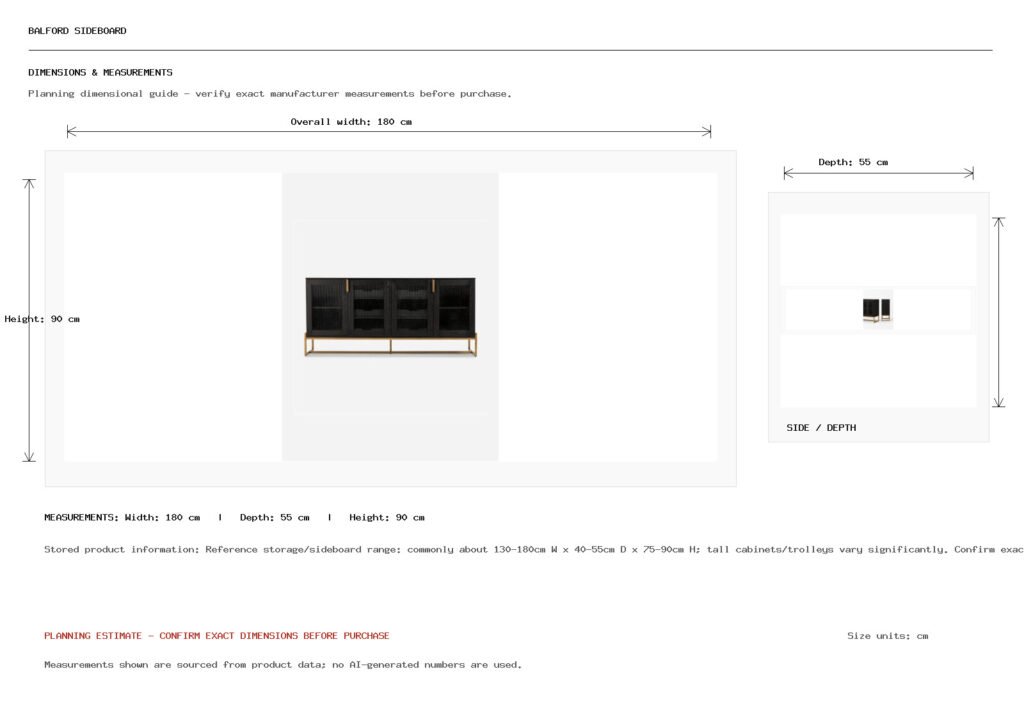 Balford Sideboard Dimension