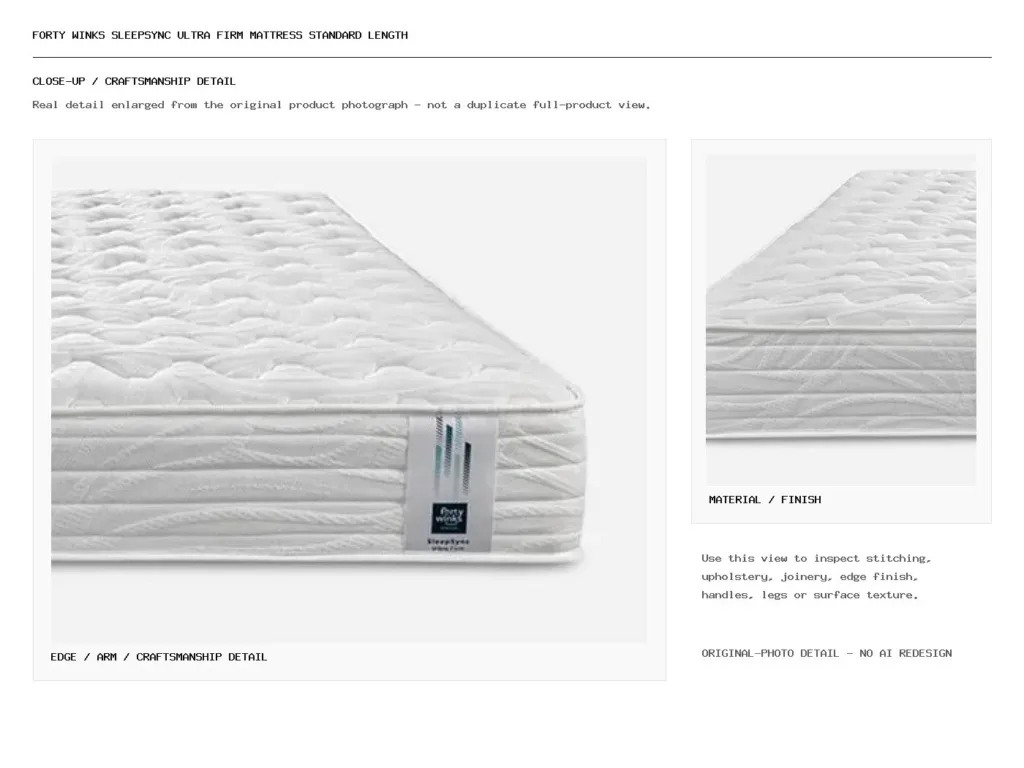 Forty Winks SleepSync Ultra Firm Mattress Standard Length Closeup