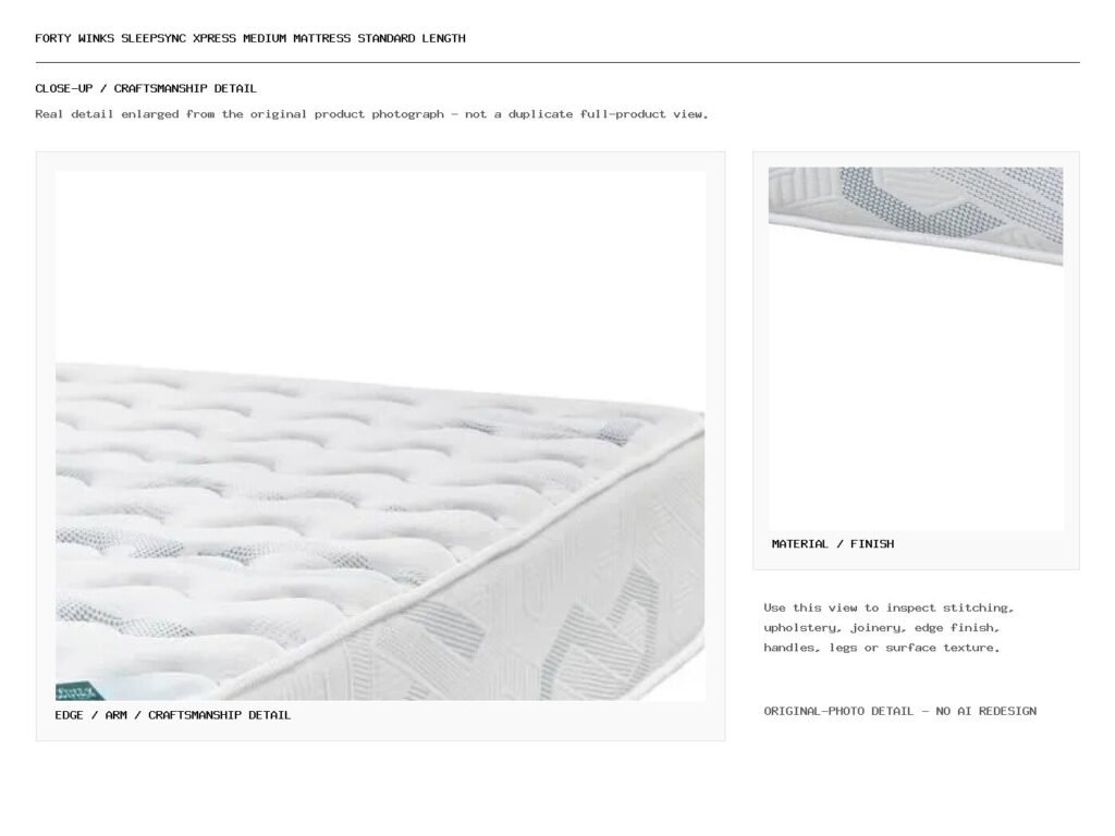 Forty Winks SleepSync Xpress Medium Mattress Standard Length Closeup