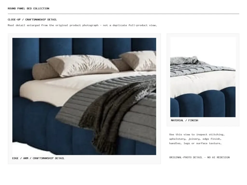 Round Panel Bed Collection Closeup