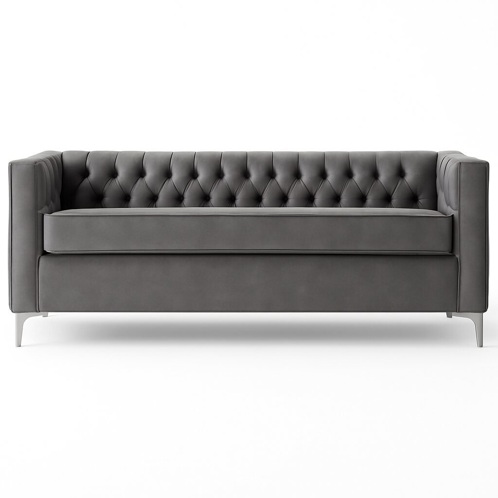 Zanna 2 Seater Tufted Couch Rear
