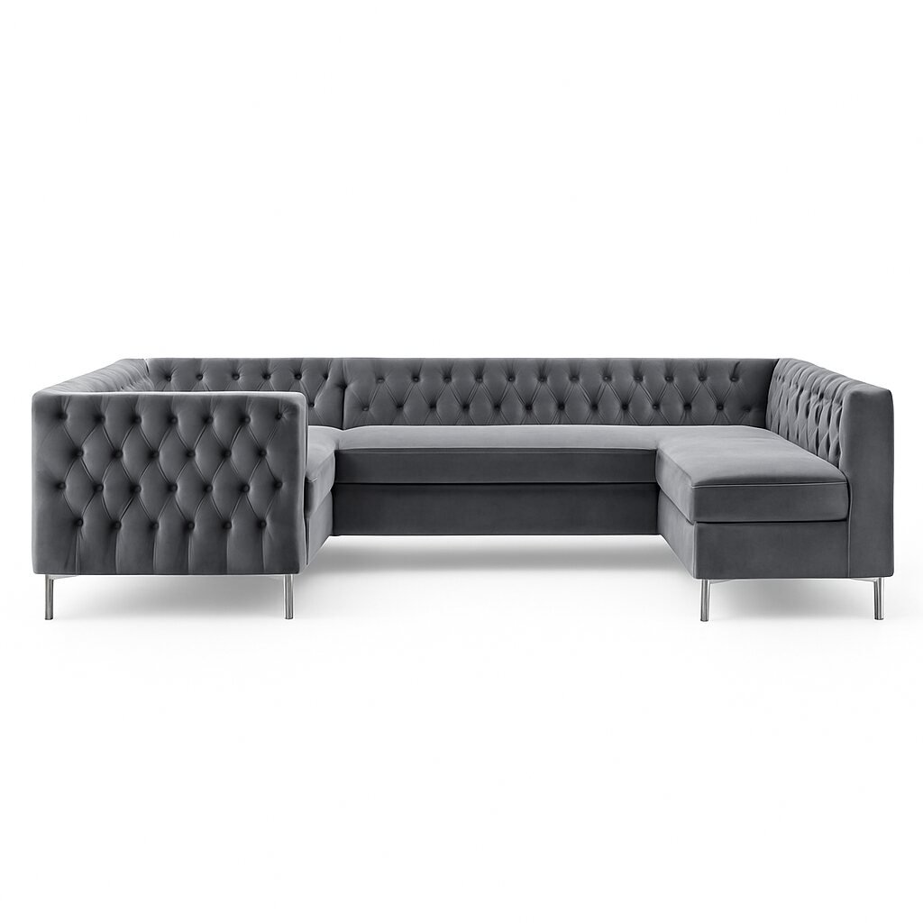 Zanna L-Shape Sectional Sofa Rear