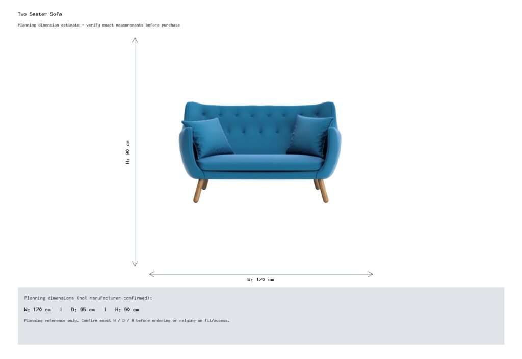 Two Seater Sofa Dimension