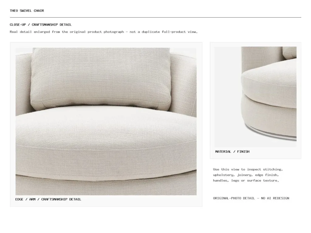 Theo Swivel Chair Closeup
