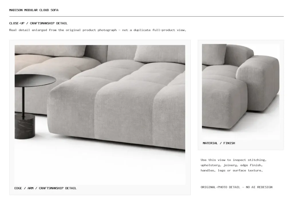 Madison Modular Cloud Sofa Closeup