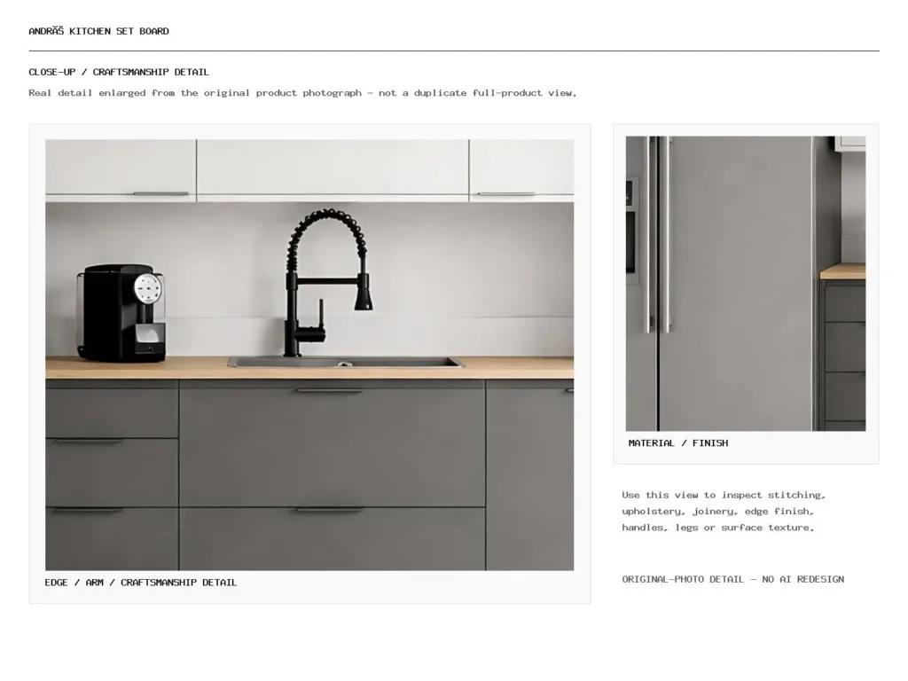 André Kitchen Set Board Closeup