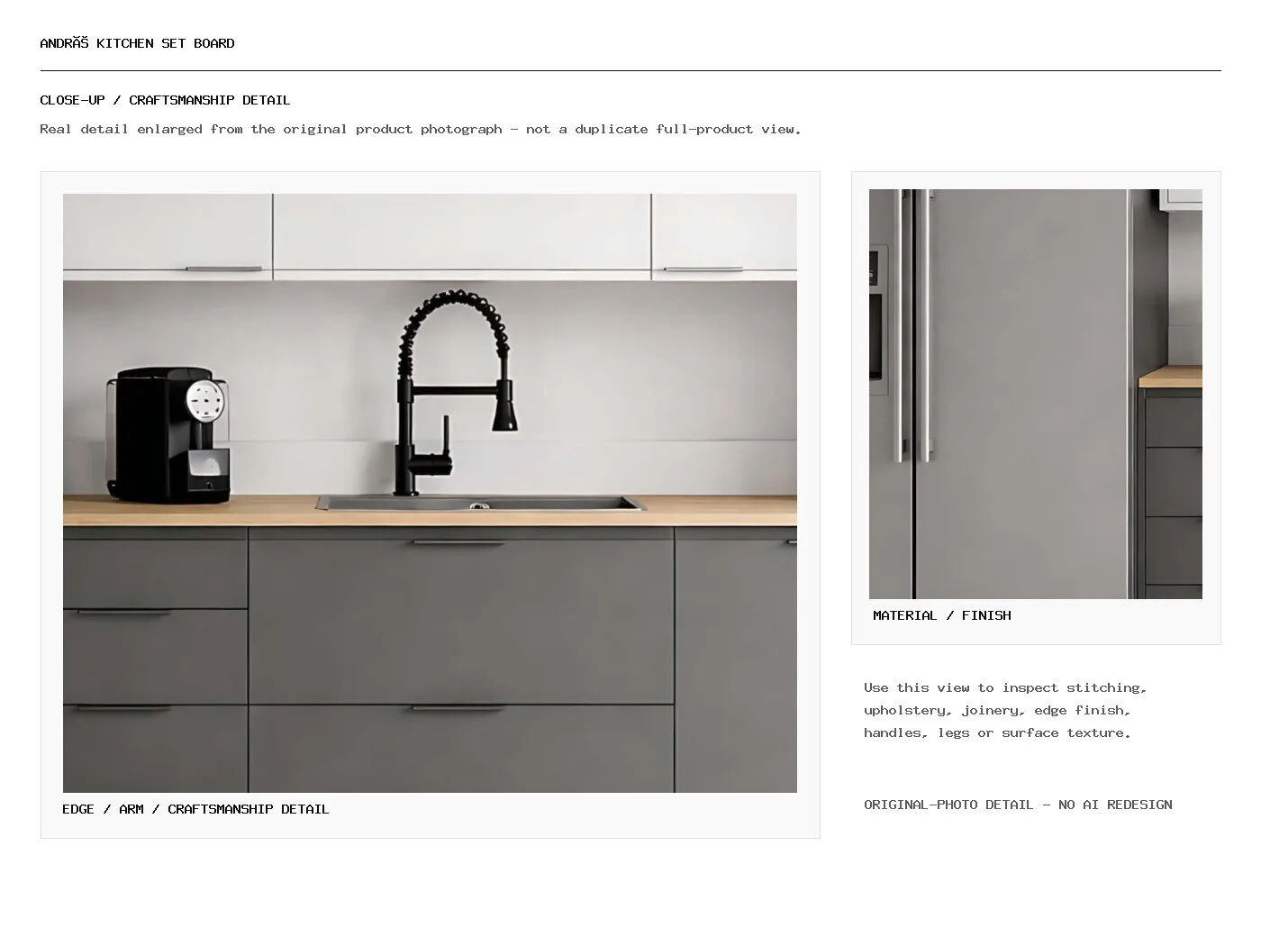 André Kitchen Set Board Closeup