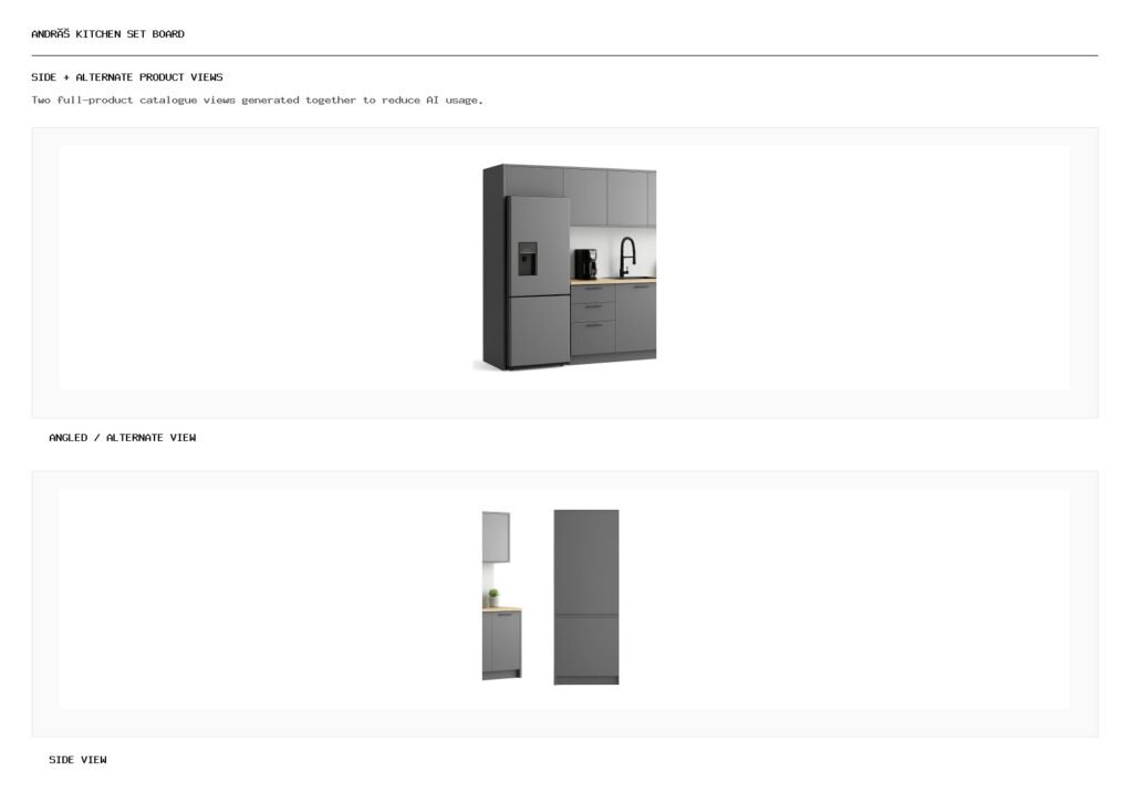 André Kitchen Set Board angled alternate and side product views