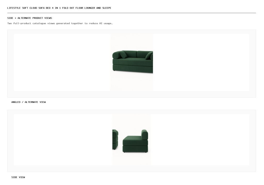 Lifestyle Soft Cloud Sofa Bed 4 In 1 Fold Out Floor Lounger And Sleeper Sofa angled alternate and side product views