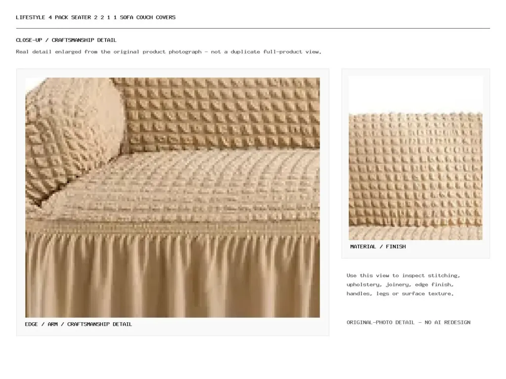 Lifestyle 4 Pack Seater 2 2 1 1 Sofa Couch Covers Closeup