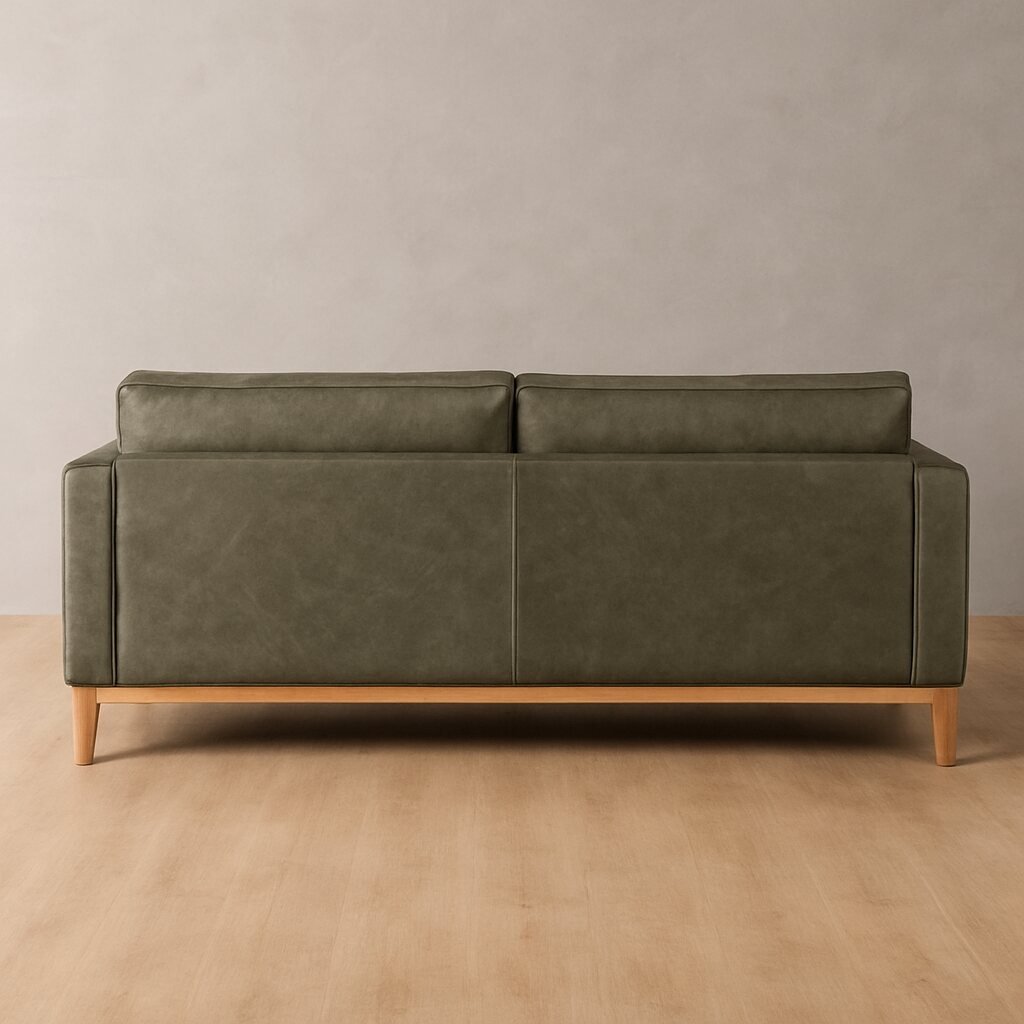 Cape Town 2-Seater Leather Couch Rear