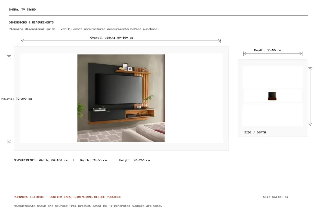 Sheral TV Stand Dimension