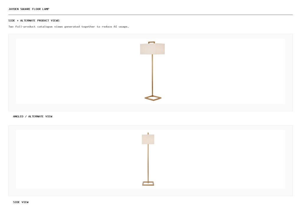 Jayden Square Floor Lamp angled alternate and side product views