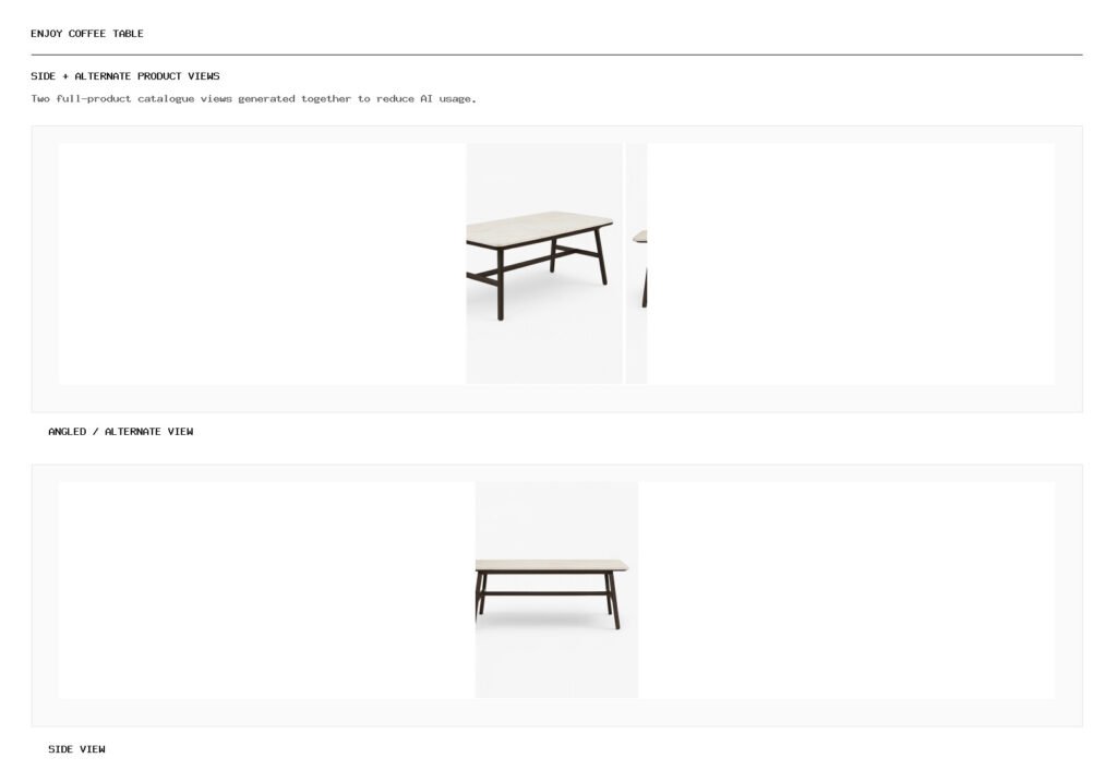 ENJOY Coffee Table angled alternate and side product views