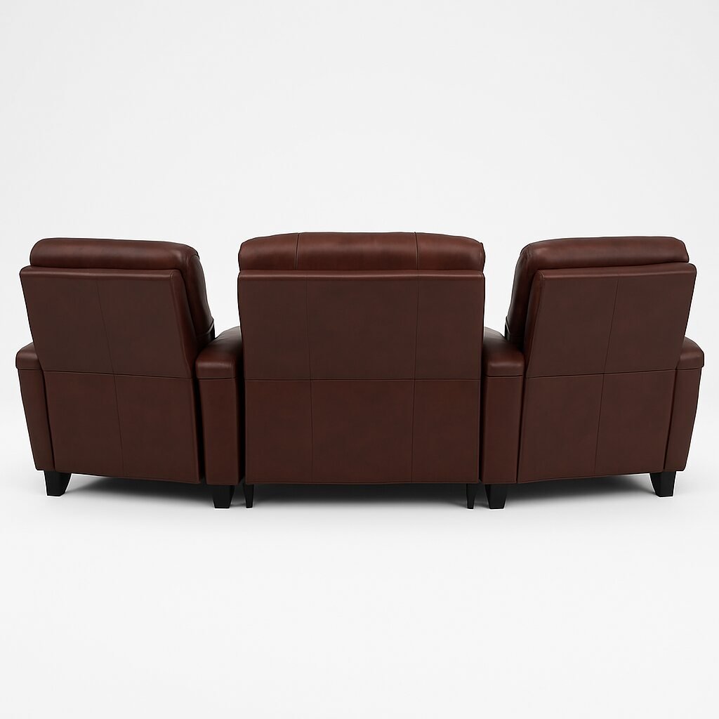 Bentley 3+2+1 Leather Recliner Home Theatre Suite Rear