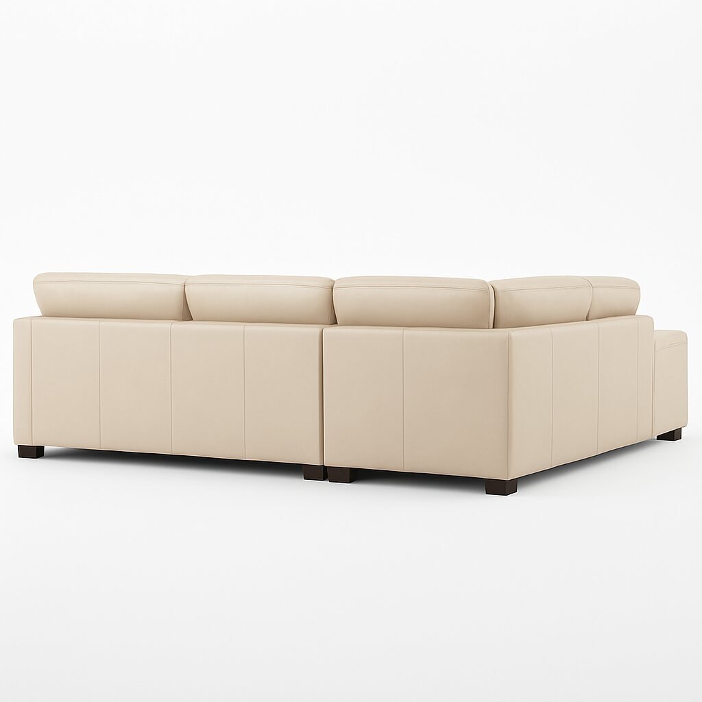 Marbella Leather Corner Couch Rear