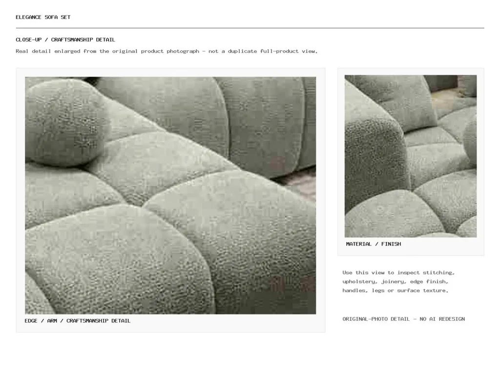 Elegance Sofa Set Closeup