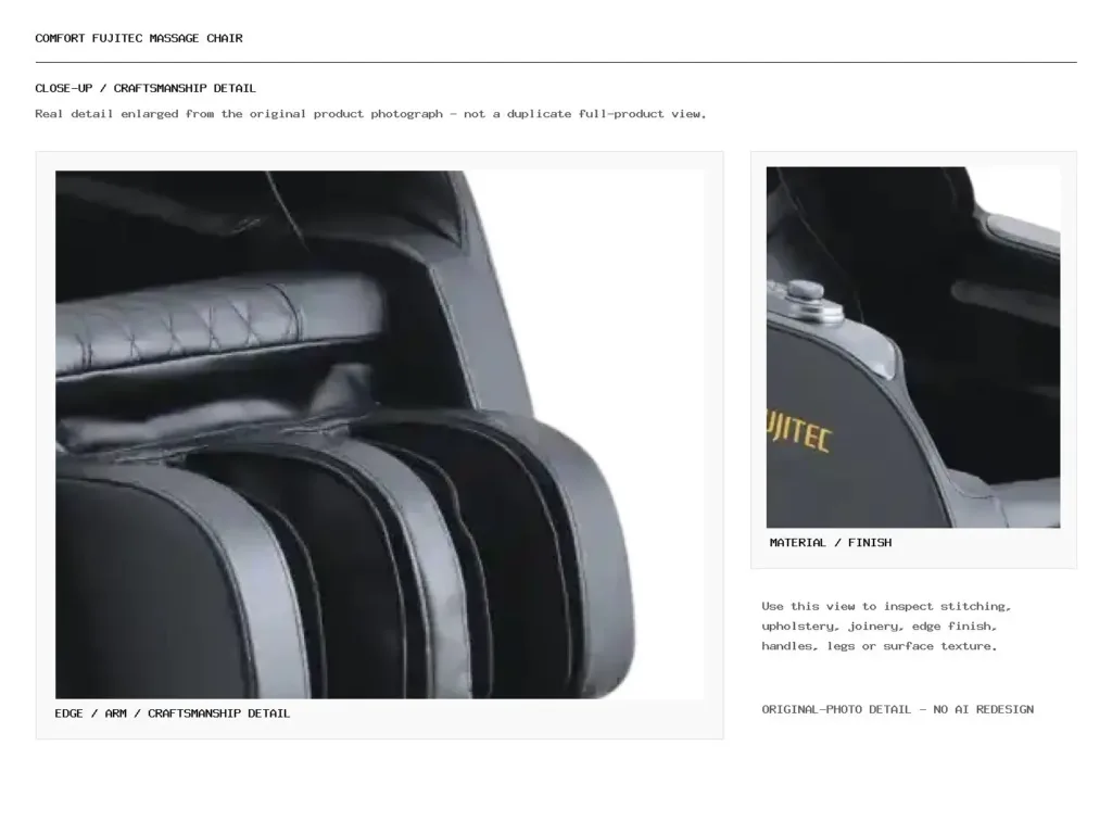 COMFORT FUJITEC MASSAGE CHAIR Closeup