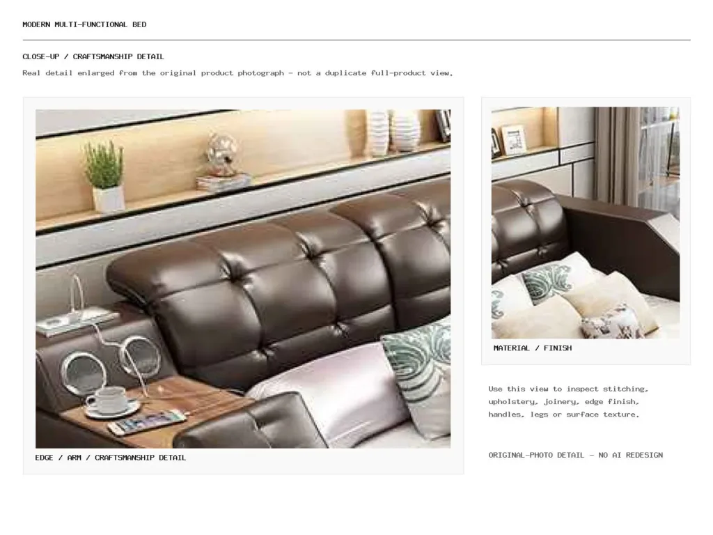 Modern Multi-Functional Bed Closeup