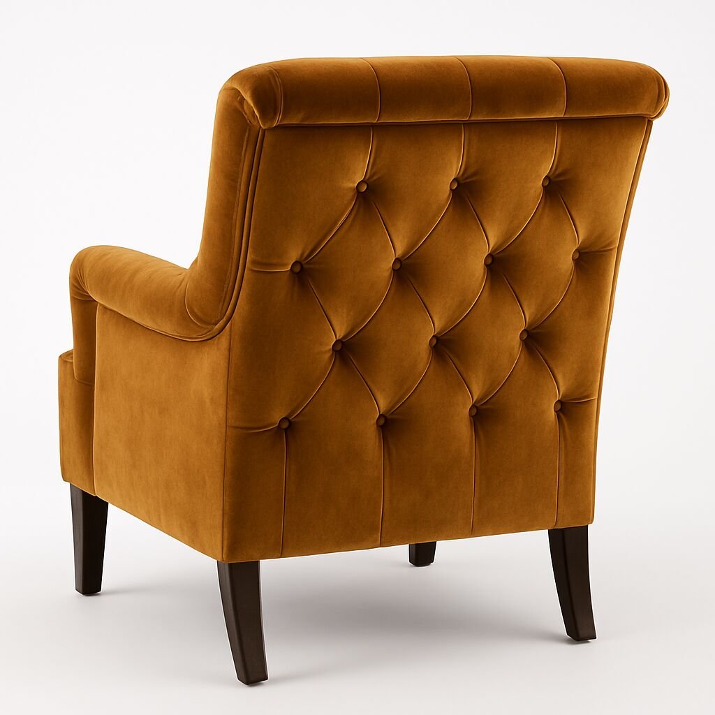 Athurine Accent Chair – Regal Velvet/Vintage Luxury Rear