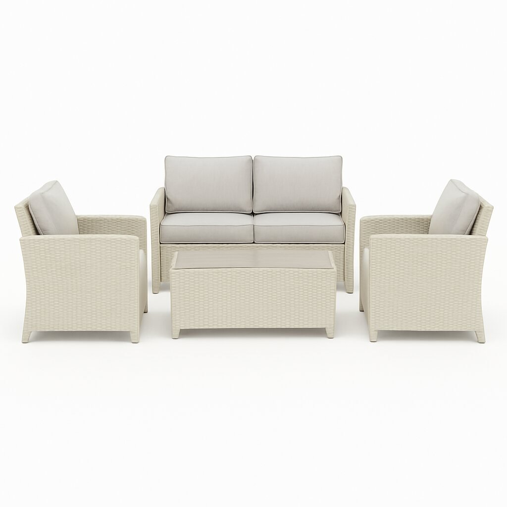 Serenity Woven Outdoor Lounge Set – 5-Piece Patio Collection Rear