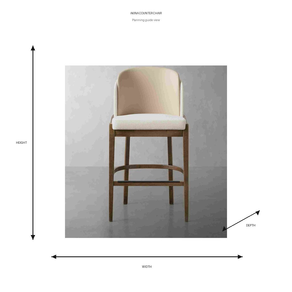 Akina Counter Chair Dimension