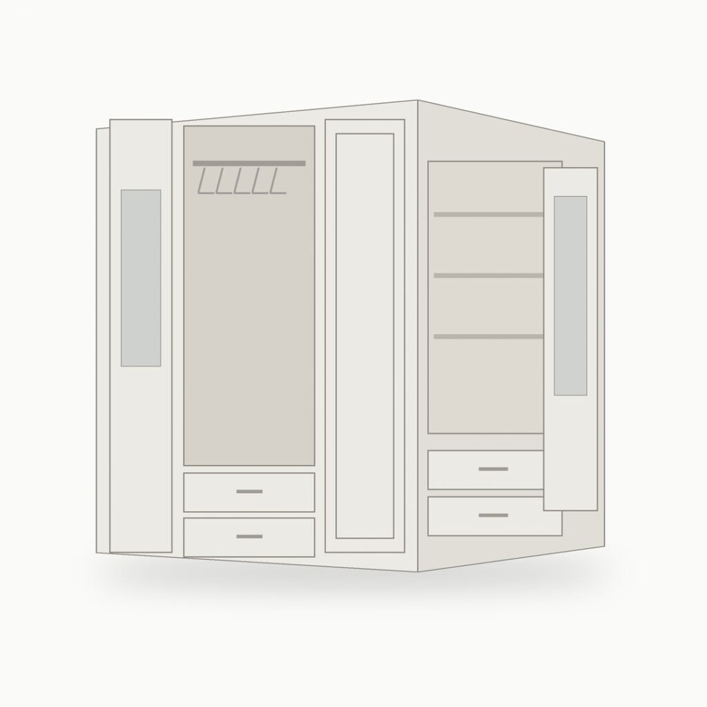 AMALFI GRAND DISPLAY WARDROBE UNIT Alternate