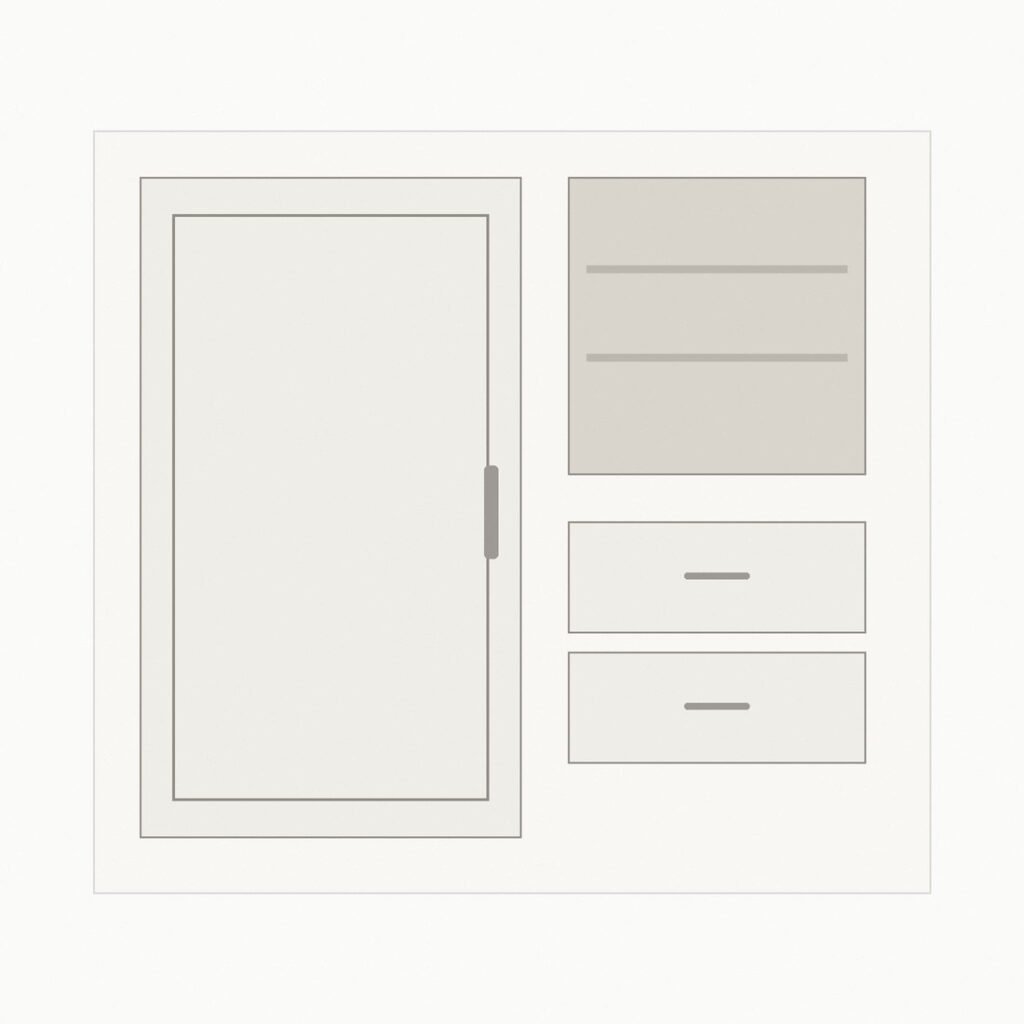 AMALFI GRAND DISPLAY WARDROBE UNIT Closeup