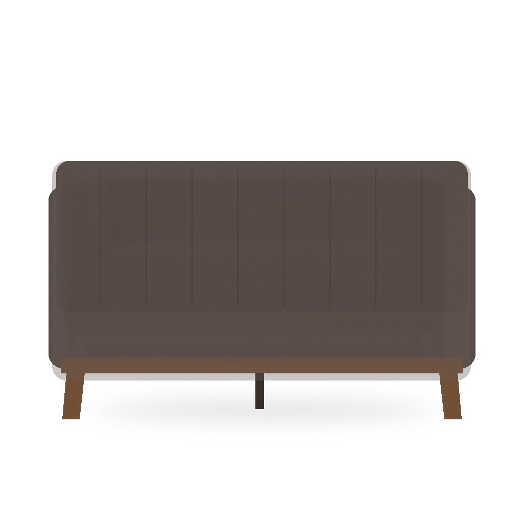 Audrey 4 Seater Danny Charcoal Rear