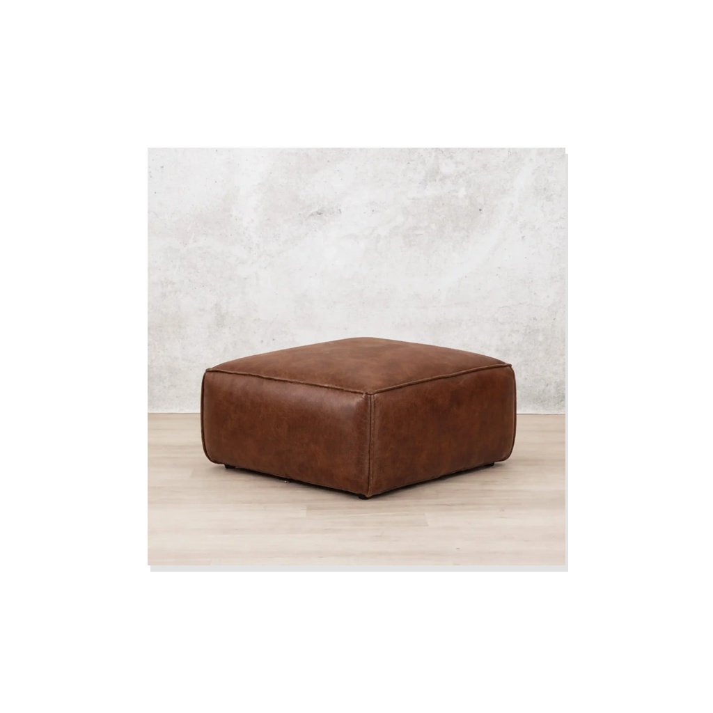 Austin Leather Ottoman Side